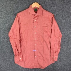 Sid Mashburn Flannel Shirt Men Medium Salmon Button Up Soft Dapper Modern